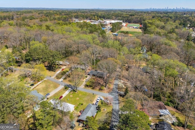 1181 Angelia Dr SW, Mableton, GA 30126 - bird's eye view featuring a forest view