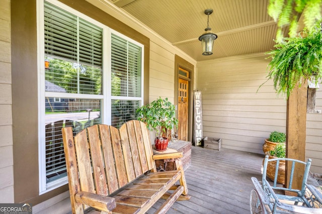 308 N Midland Ave, Monroe, GA 30655 - wooden terrace with a porch
