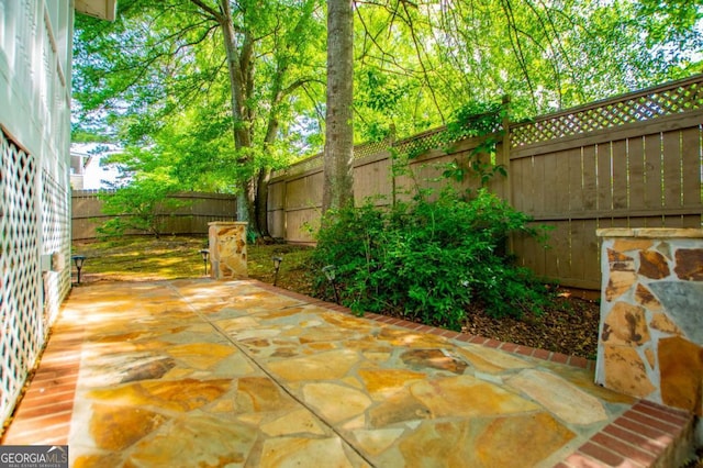 view of patio / terrace with a fenced backyard