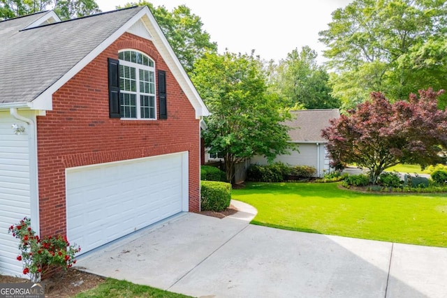 garage with driveway