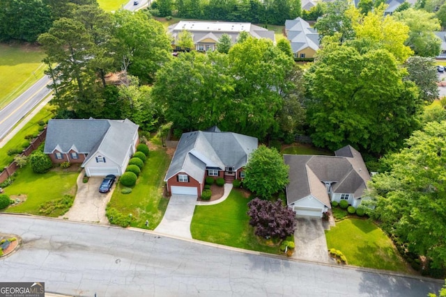 bird's eye view featuring a residential view