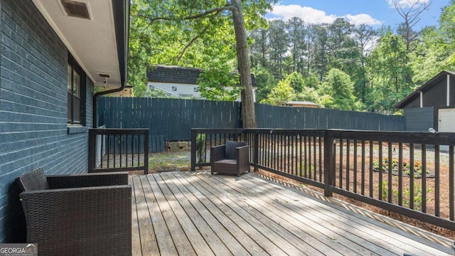 715 Wood Valley Rd, Mableton, GA 30126 - wooden terrace with fence