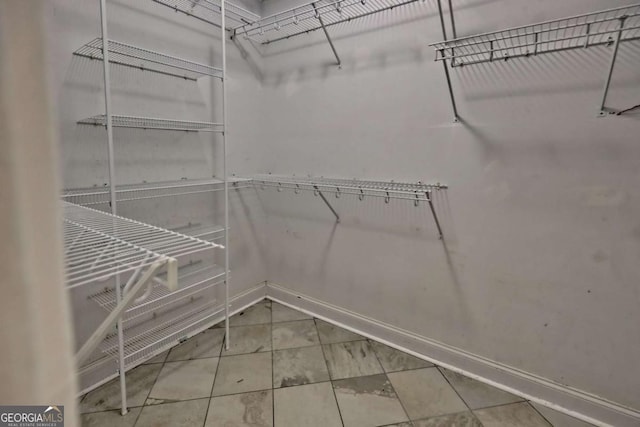 view of walk in closet