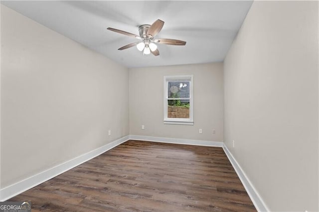 1939 Dunlap Ave, Atlanta, GA 30344 - empty room with a ceiling fan, baseboards, and dark wood finished floors