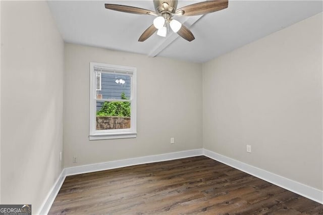 1939 Dunlap Ave, Atlanta, GA 30344 - empty room featuring dark wood finished floors, baseboards, and ceiling fan