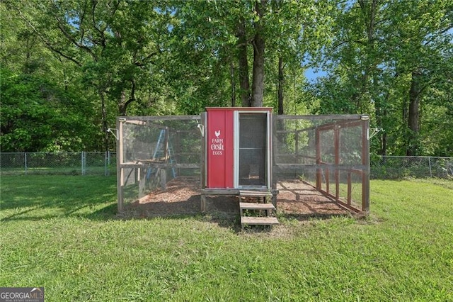 3880 Dial Mill Rd NE, Conyers, GA 30013 - view of poultry coop featuring view of wooded area