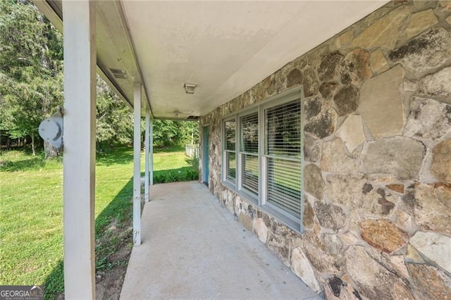3880 Dial Mill Rd NE, Conyers, GA 30013 - covered porch featuring a yard