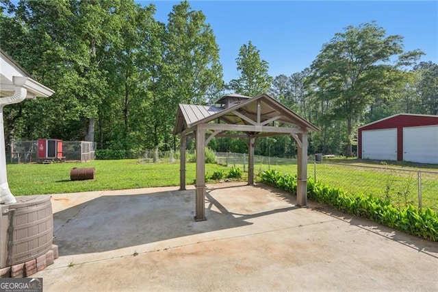 3880 Dial Mill Rd NE, Conyers, GA 30013 - view of patio with a gazebo, driveway, and a detached carport