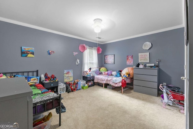 3016 Levinshire Way, Dacula, GA 30019 - carpeted bedroom with crown molding and visible vents