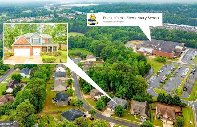 3016 Levinshire Way, Dacula, GA 30019 - aerial view with a residential view