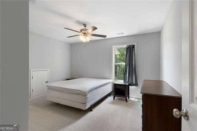 42 Treemont Dr SE, Cartersville, GA 30121 - bedroom featuring light colored carpet and ceiling fan