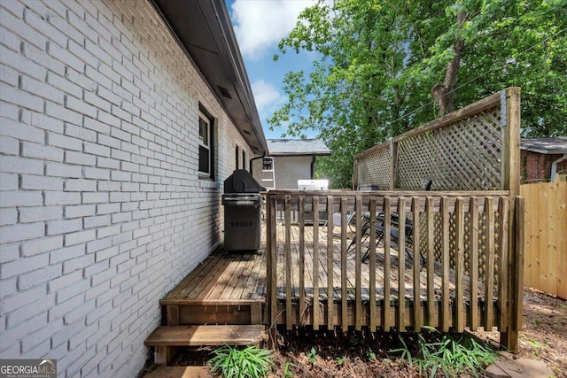 3807 Greenhill Dr, Chamblee, GA 30341 - wooden deck with grilling area