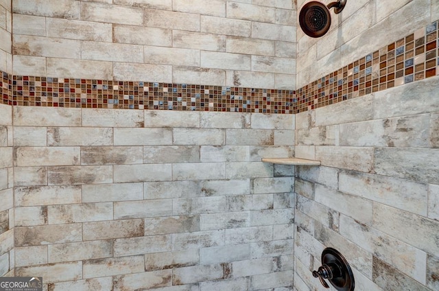 details with tiled shower