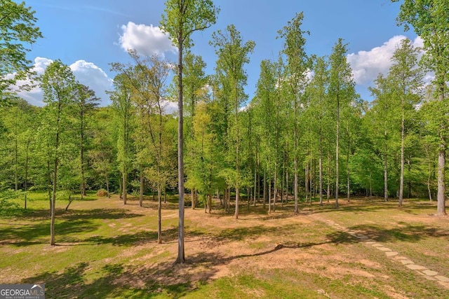 view of landscape featuring a view of trees