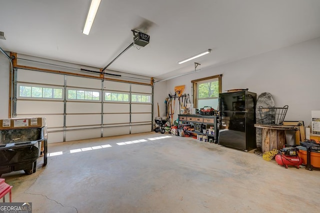 garage featuring a garage door opener