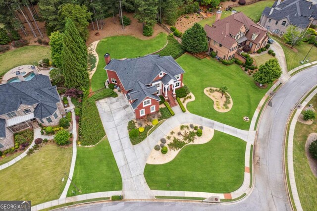 3364 Kylee Dawn Cir, Lawrenceville, GA 30045 - birds eye view of property featuring a residential view