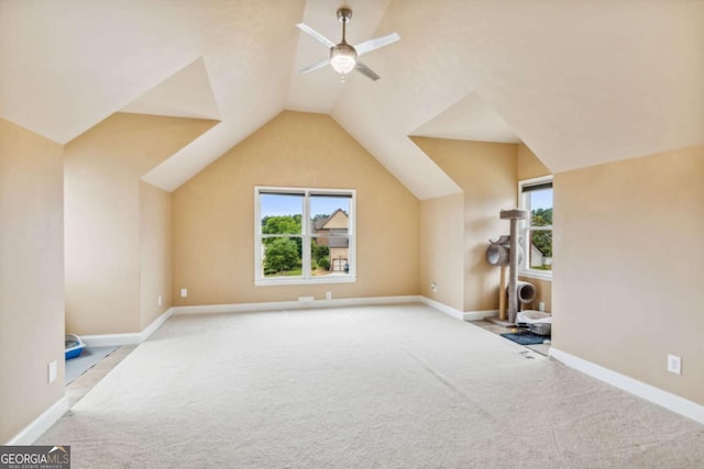 3364 Kylee Dawn Cir, Lawrenceville, GA 30045 - bonus room with a ceiling fan, carpet, and lofted ceiling