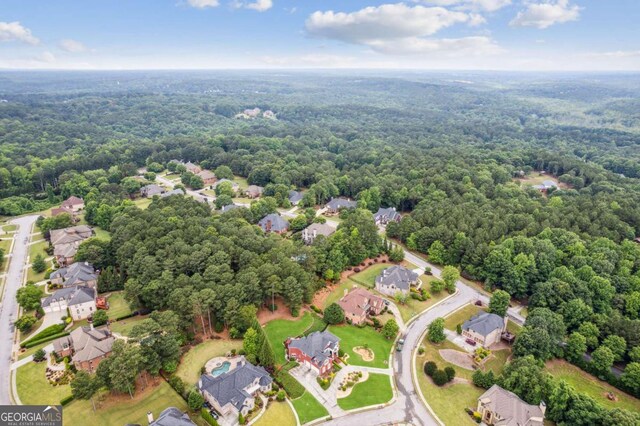 3364 Kylee Dawn Cir, Lawrenceville, GA 30045 - aerial view featuring a forest view and a residential view