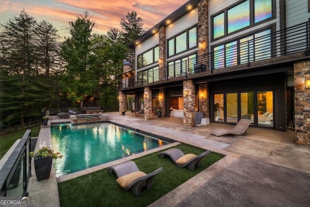 51 Birdseye Vw, Blue Ridge, GA 30513 - view of pool with a patio and a pool with connected hot tub