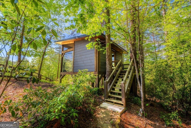 51 Birdseye Vw, Blue Ridge, GA 30513 - view of home's exterior featuring stairs