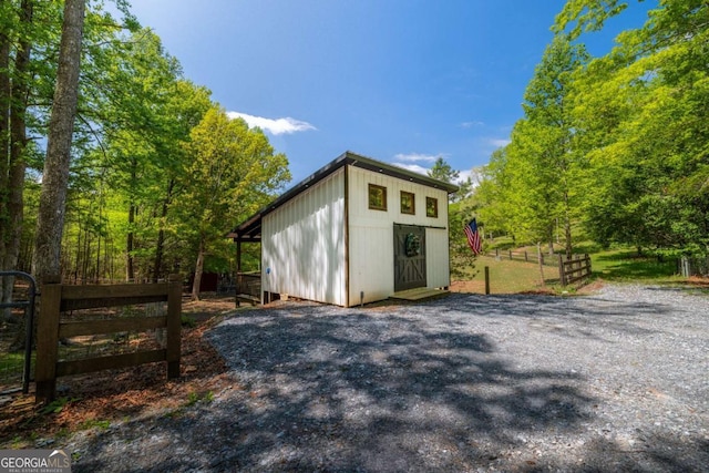 51 Birdseye Vw, Blue Ridge, GA 30513 - view of outdoor structure with an outbuilding and fence