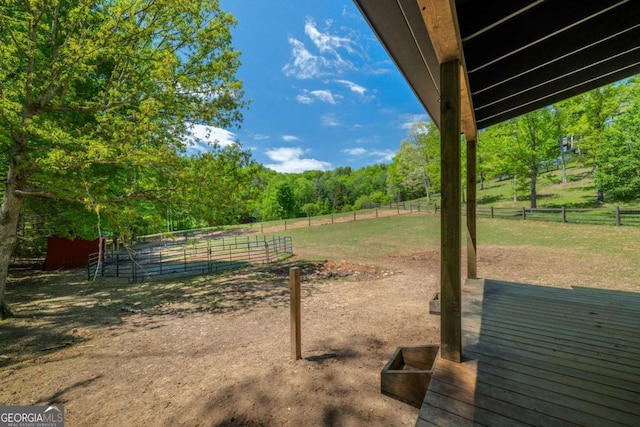 51 Birdseye Vw, Blue Ridge, GA 30513 - view of yard with a wooded view, a rural view, and an exterior structure
