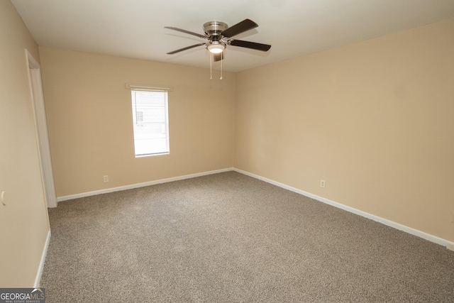 205 Butler St, Waycross, GA 31501 - carpeted spare room featuring a ceiling fan and baseboards