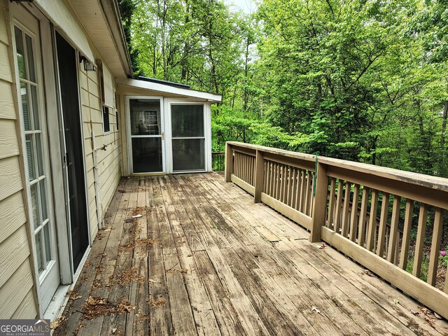 view of wooden terrace