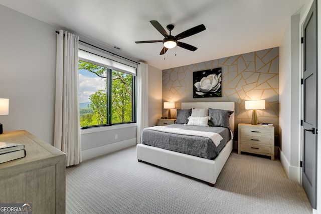 377 Charmont Dr, Tiger, GA 30576 - bedroom with ceiling fan, carpet floors, and baseboards