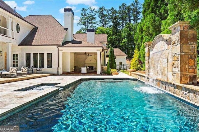 13922 Tree Loft Rd, Milton, GA 30004 - outdoor pool featuring a patio