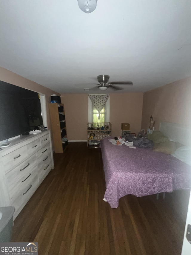 1621 Lee St, Brunswick, GA 31520 - bedroom with dark wood-style flooring
