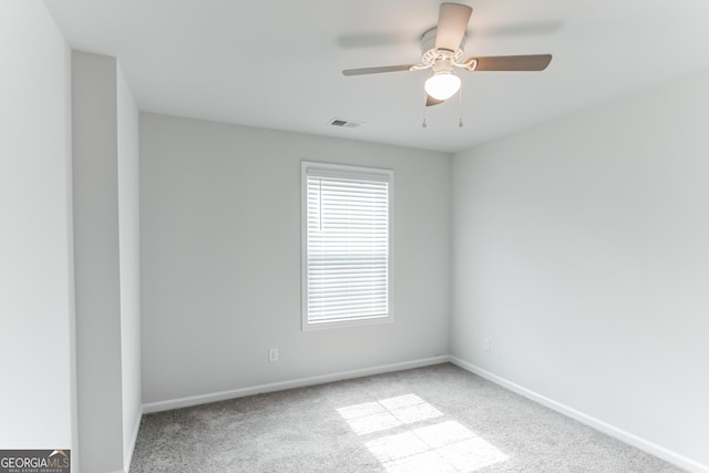 62 Blackberry Cir, Guyton, GA 31312 - carpeted spare room with visible vents, baseboards, and ceiling fan