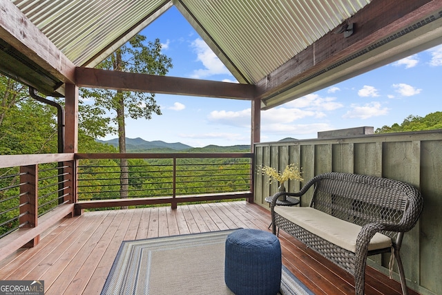 264 Pontoosuc Dr, Mineral Bluff, GA 30559 - wooden deck featuring a mountain view