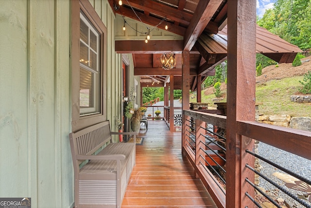 264 Pontoosuc Dr, Mineral Bluff, GA 30559 - wooden deck featuring covered porch