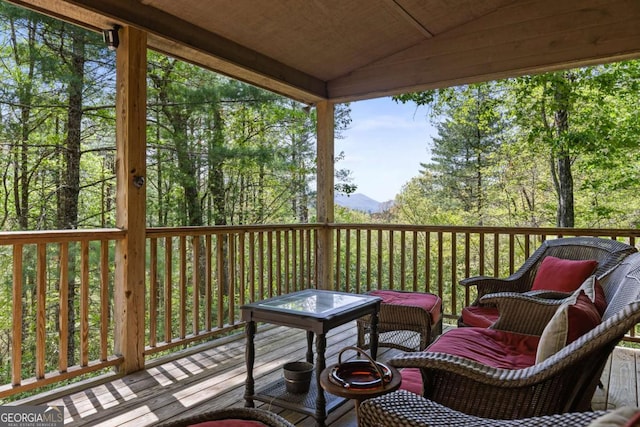 142 Amelia Ln, Blue Ridge, GA 30513 - view of wooden deck