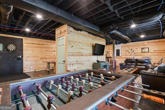 142 Amelia Ln, Blue Ridge, GA 30513 - playroom featuring wood walls
