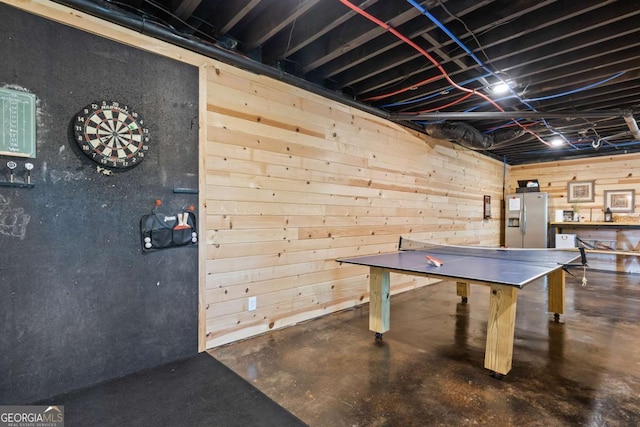 142 Amelia Ln, Blue Ridge, GA 30513 - recreation room with concrete floors