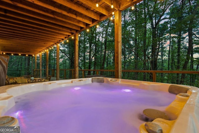 142 Amelia Ln, Blue Ridge, GA 30513 - view of pool featuring a hot tub