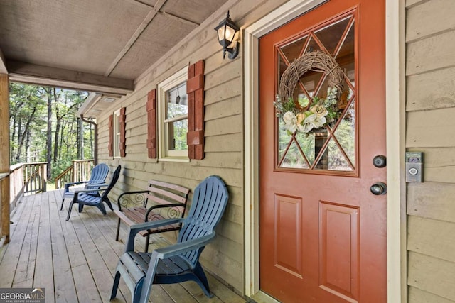 142 Amelia Ln, Blue Ridge, GA 30513 - view of exterior entry featuring covered porch