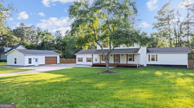 1297 Old Summerville Rd NW, Rome, GA 30165 - view of front facade with a porch, an outdoor structure, and a detached garage