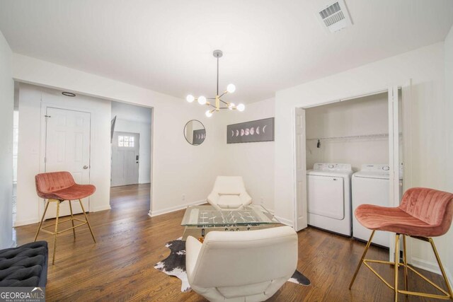 1893 Windsor Dr SW, Atlanta, GA 30311 - living area featuring recessed lighting, visible vents, and wood finished floors