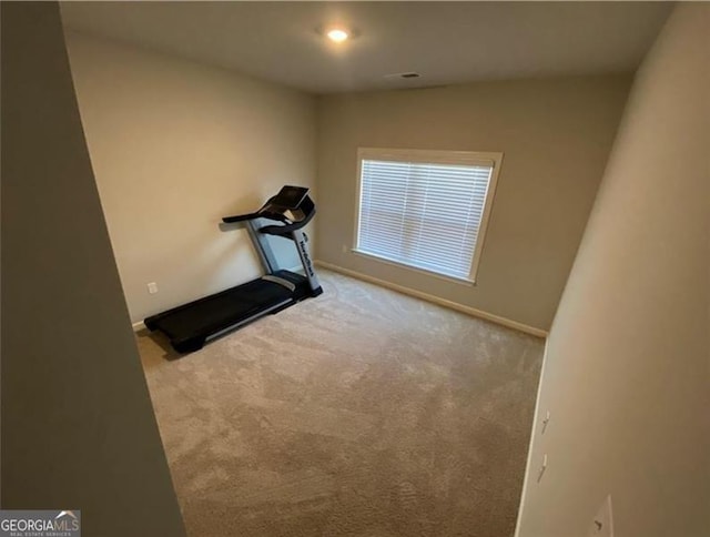 100 Ruby Ln, Mcdonough, GA 30252 - exercise room featuring carpet floors and baseboards