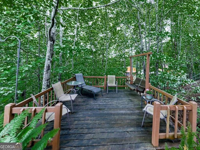 550 My Mountain Rd, Morganton, GA 30560 - view of wooden deck