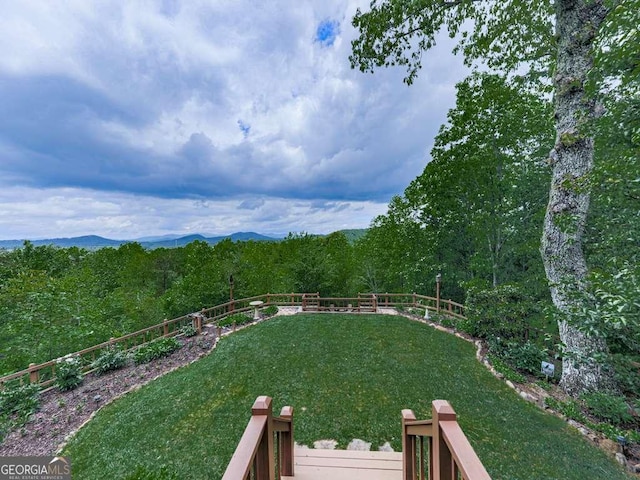 550 My Mountain Rd, Morganton, GA 30560 - view of green lawn featuring a forest view