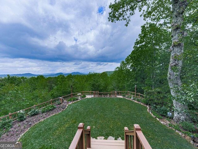 550 My Mountain Rd, Morganton, GA 30560 - view of green lawn featuring a forest view
