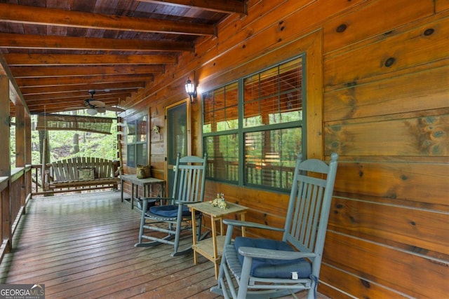 view of wooden deck