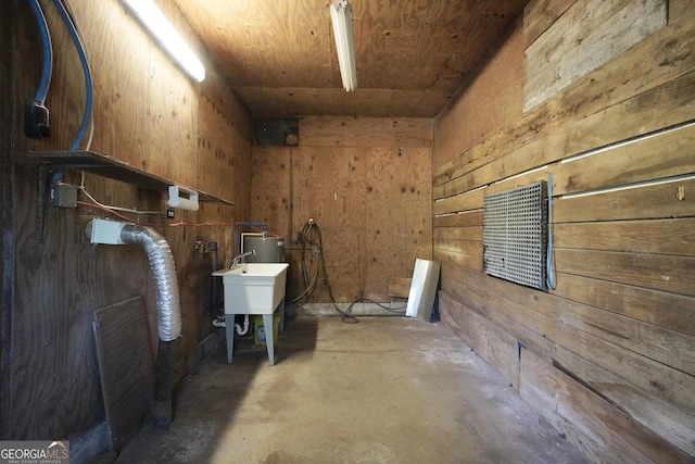 341 Fox Rd, Griffin, GA 30224 - interior space with wood walls and wood ceiling