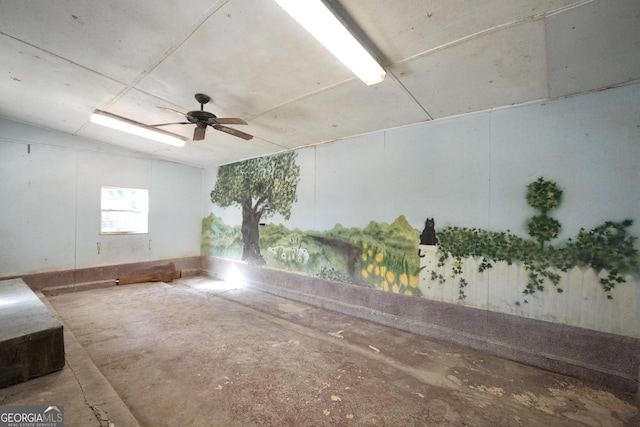 341 Fox Rd, Griffin, GA 30224 - basement featuring ceiling fan