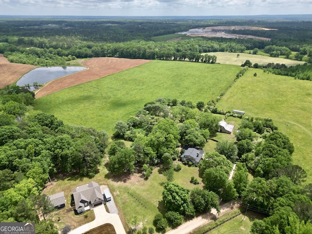 341 Fox Rd, Griffin, GA 30224 - aerial overview of property's location with rural landscape and a forest