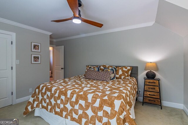 1122 Irongate, Macon, GA 31220 - bedroom featuring crown molding, carpet floors, baseboards, and a ceiling fan